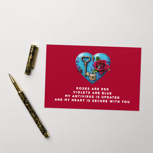 Greeting card - Valentine - Roses are red