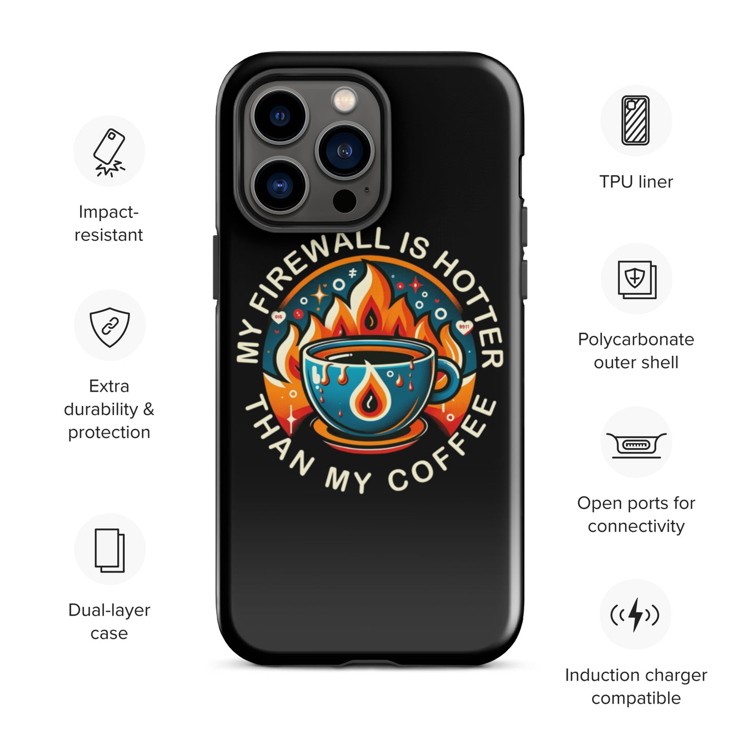 Cyber Sizzle Defender (I) Tough Case for iPhone