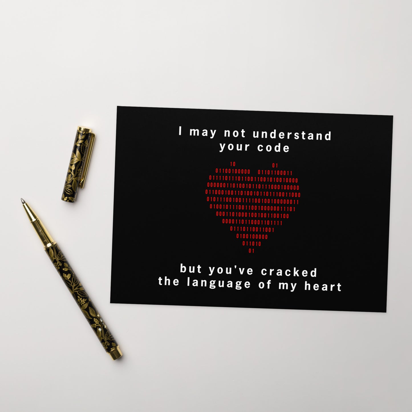 Greeting card - Valentine - Code language