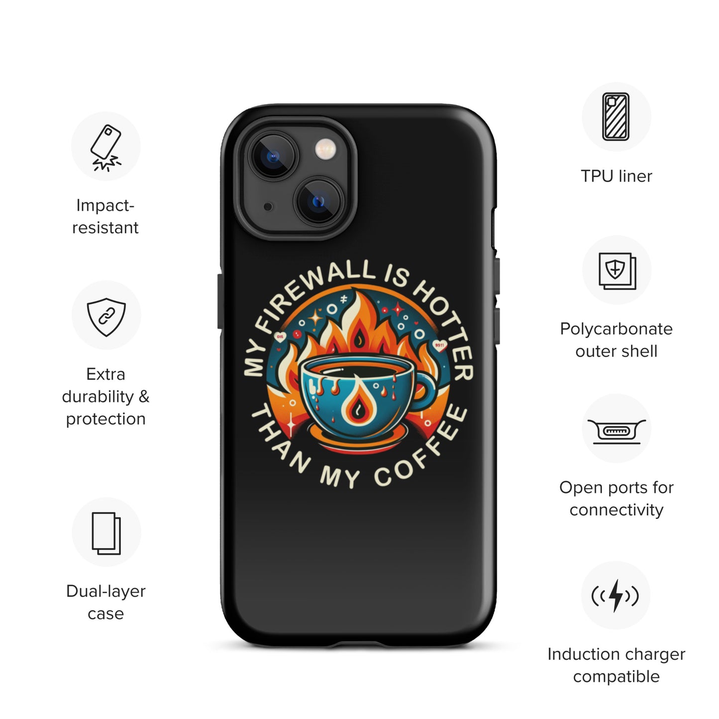 Cyber Sizzle Defender (I) Tough Case for iPhone