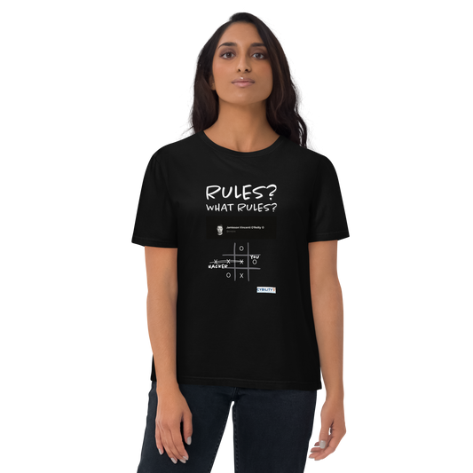 OneJVO Rules t-shirt (Light on dark - Unisex organic cotton)