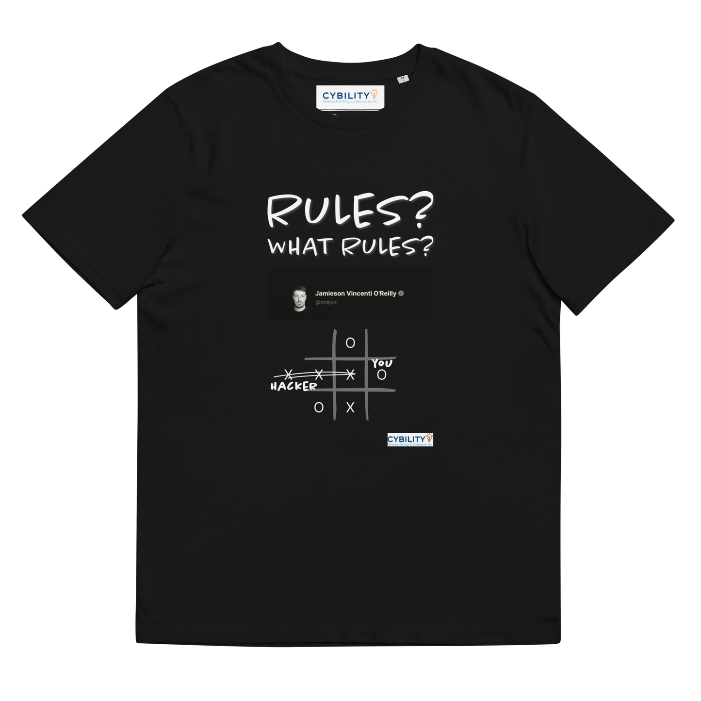 OneJVO Rules t-shirt (Light on dark - Unisex organic cotton)