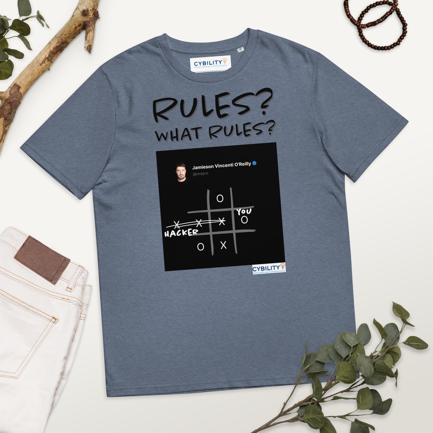 OneJVO Rules t-shirt (Dark on light - Unisex organic cotton)