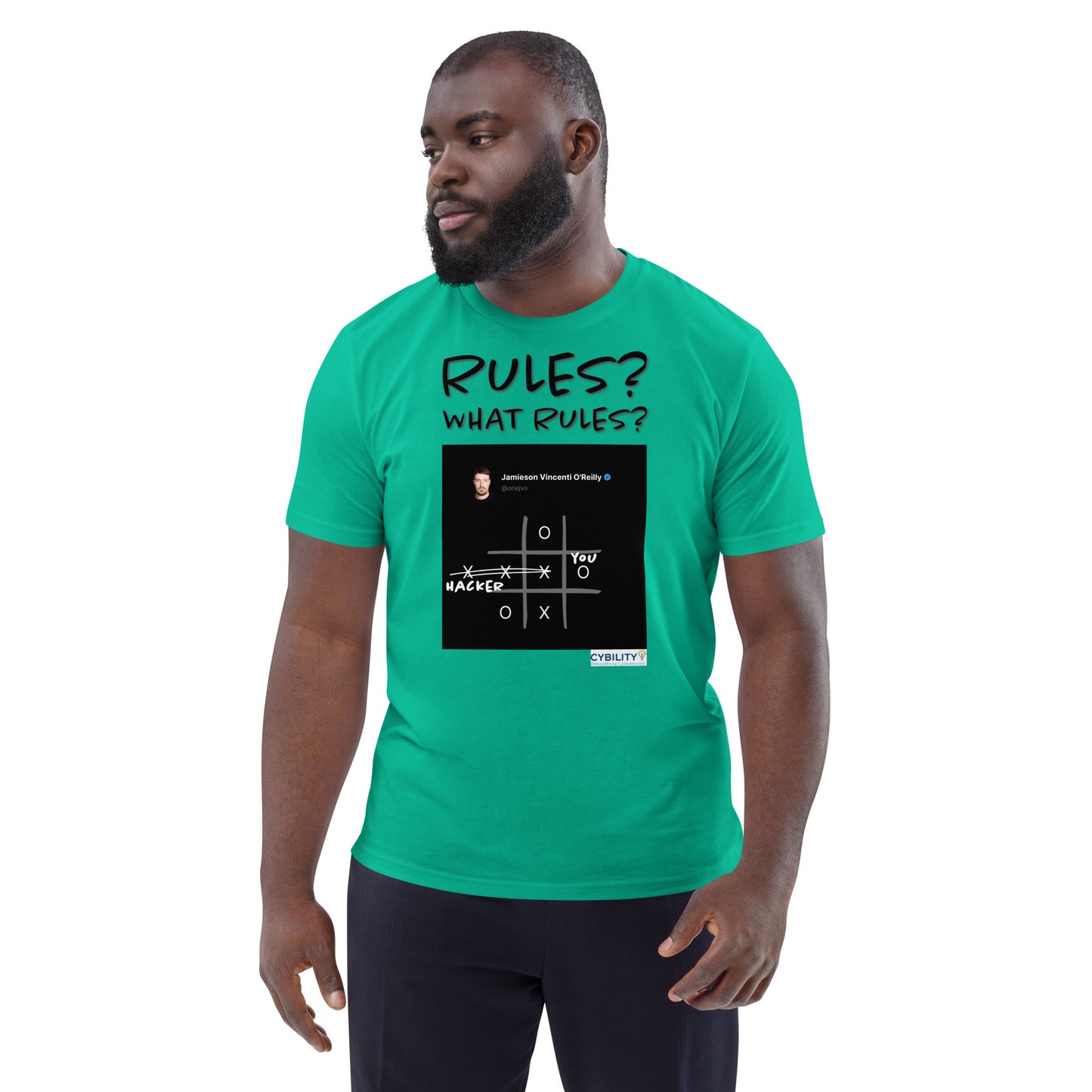 OneJVO Rules t-shirt (Dark on light - Unisex organic cotton)