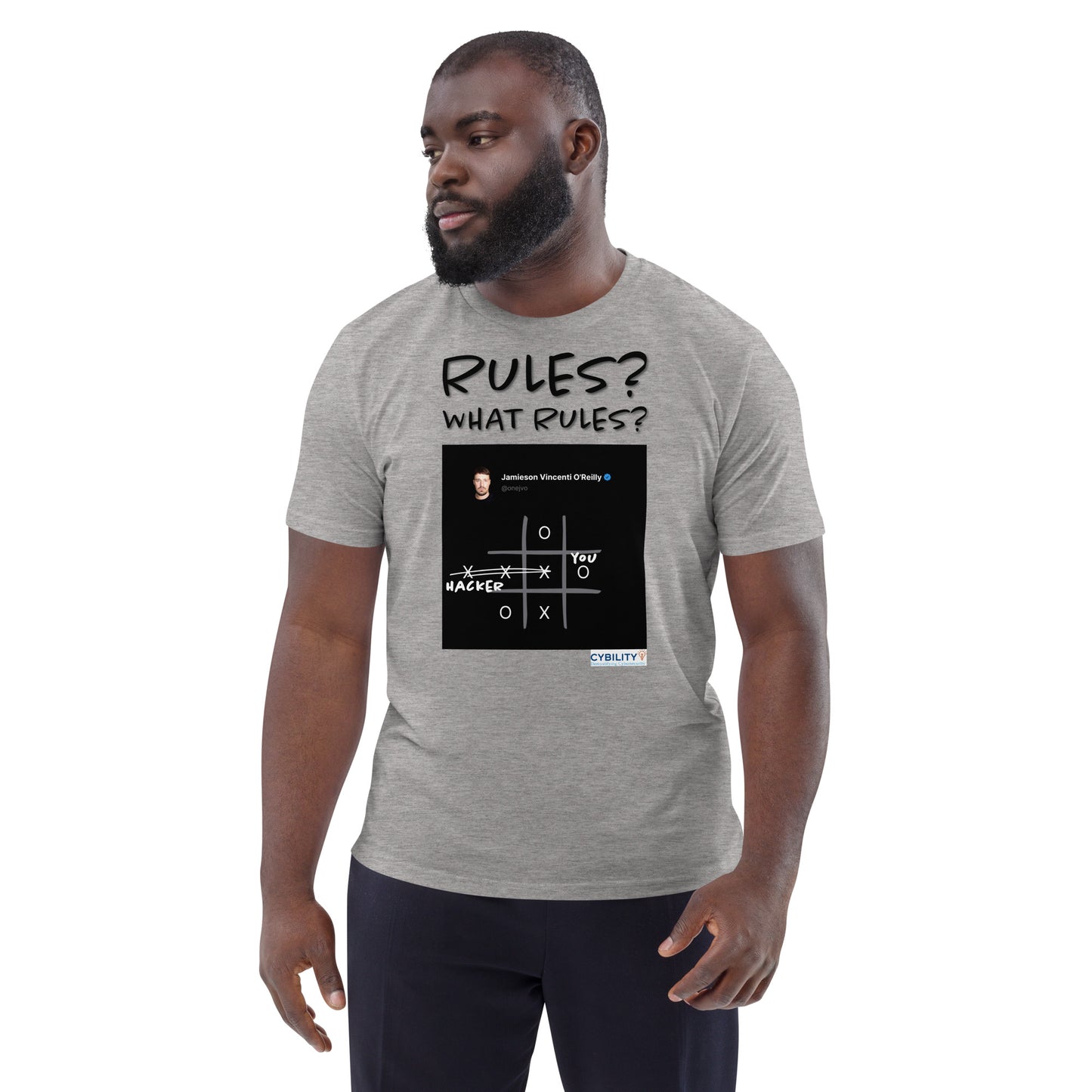 OneJVO Rules t-shirt (Dark on light - Unisex organic cotton)