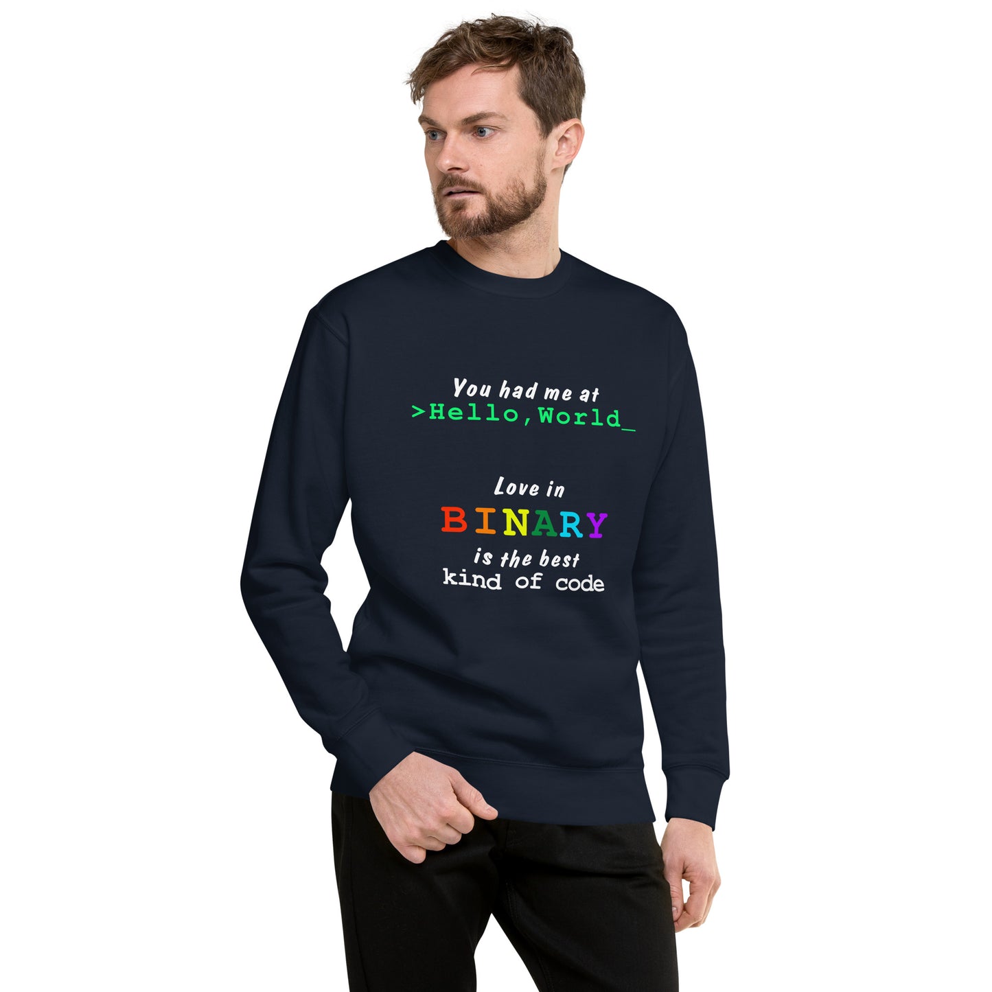 Valentine - Binary love (Unisex) Premium Sweatshirt